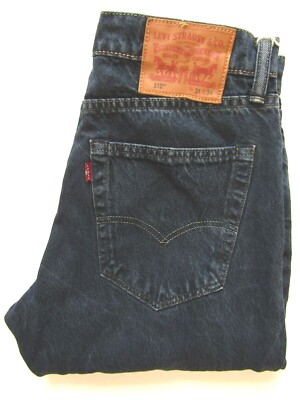 Levi's 512 Slim Tapered Fit Herren Jeans W31 L34 Dunkelblau Stretch Denim LEVC415
