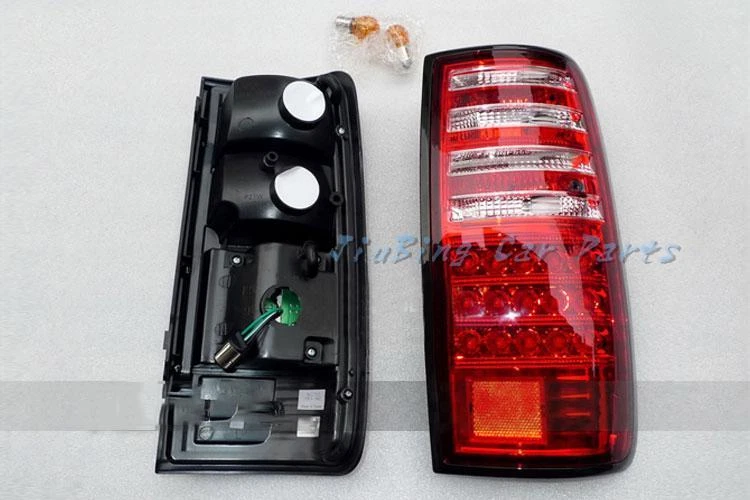Luces traseras rojas y transparentes para Toyota 1991-1997 Land Cruiser FJ80 LEXUS LX450 Foto 2 de 4
