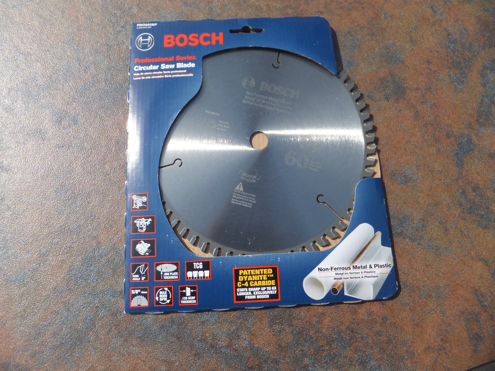 Bosch Professional Series 8" 60T 5/8" Saw Blades Non-Ferrous Metal / Plastic