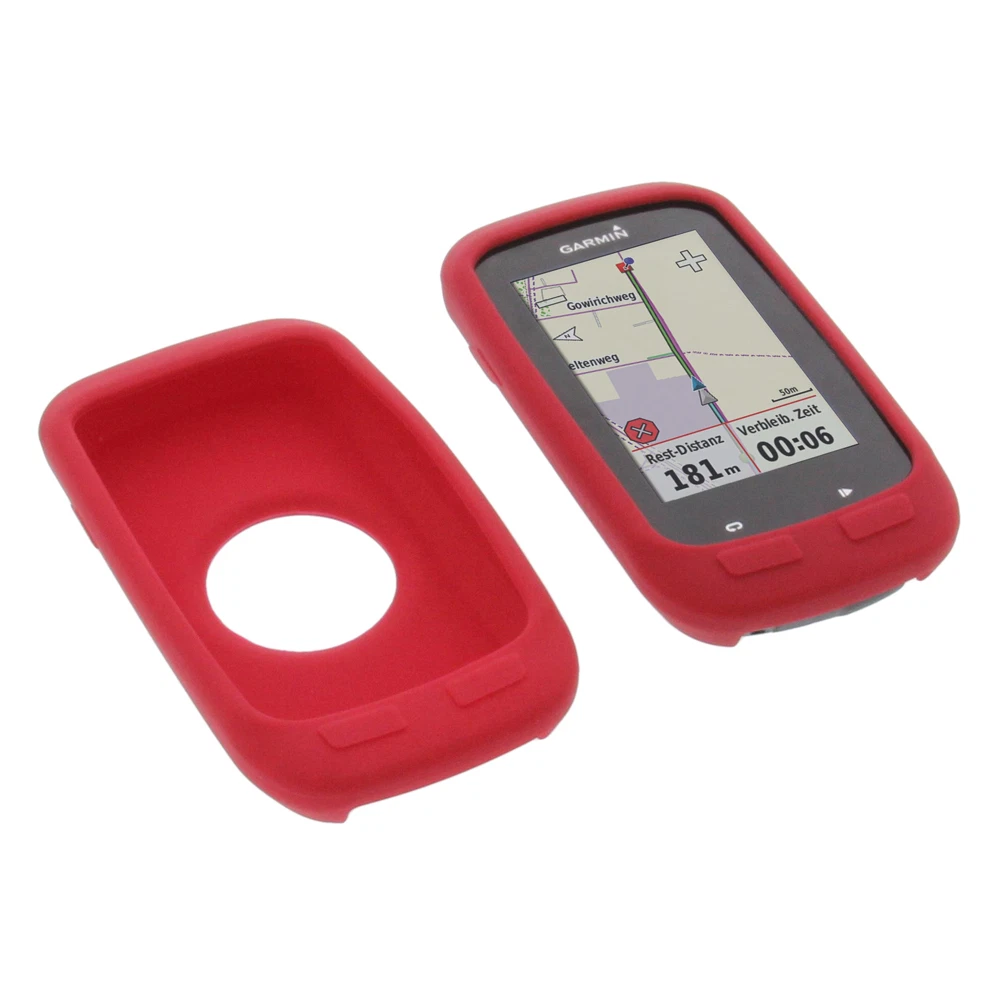 Custodia Protettiva In Silicone Per Garmin Edge 1000 - Antigraffio E Antiurto, Colore Rosso, Facile Installazione