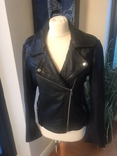 Each X Other Framed Leather Biker Jacket Sz S New Rrp £875