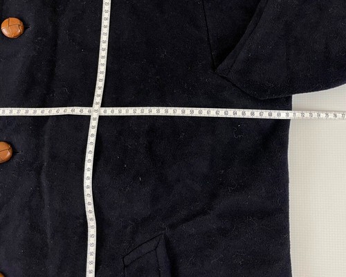 BOSS Hugo Boss Imperial vintage 100% wool overcoat navy blue coat mens 54 XXL - Picture 6 of 20