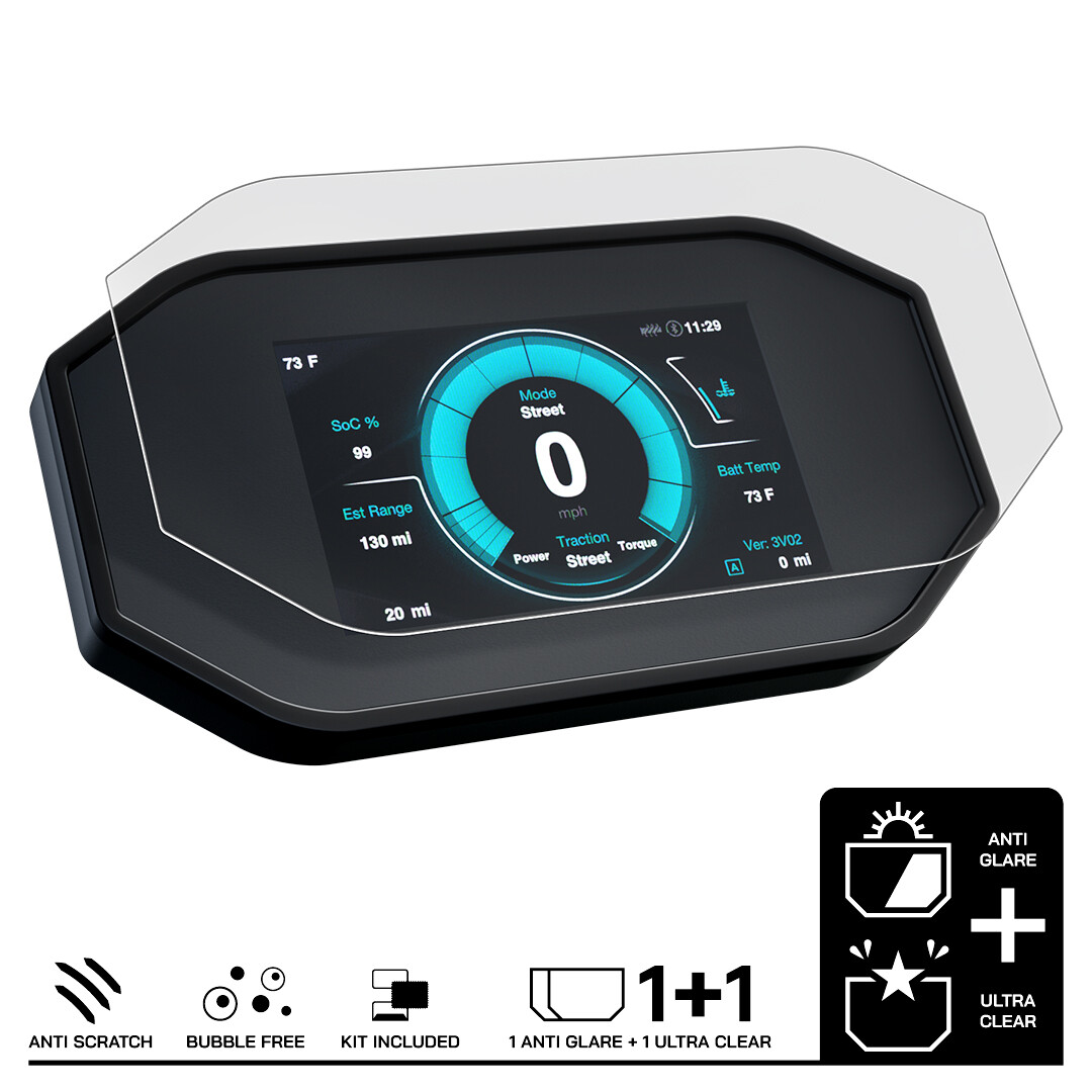 ZERO SR/F (2019-2023) Dashboard Screen Protector 1 x Clear & 1 x