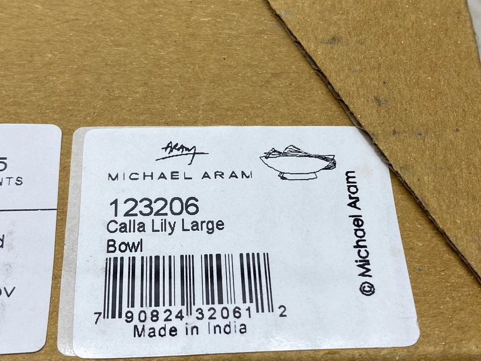 Michael Aram Calla Lily Cuenco Grande Acero Inoxidable 10.5” - 123206 Nuevo Foto 4 de 4