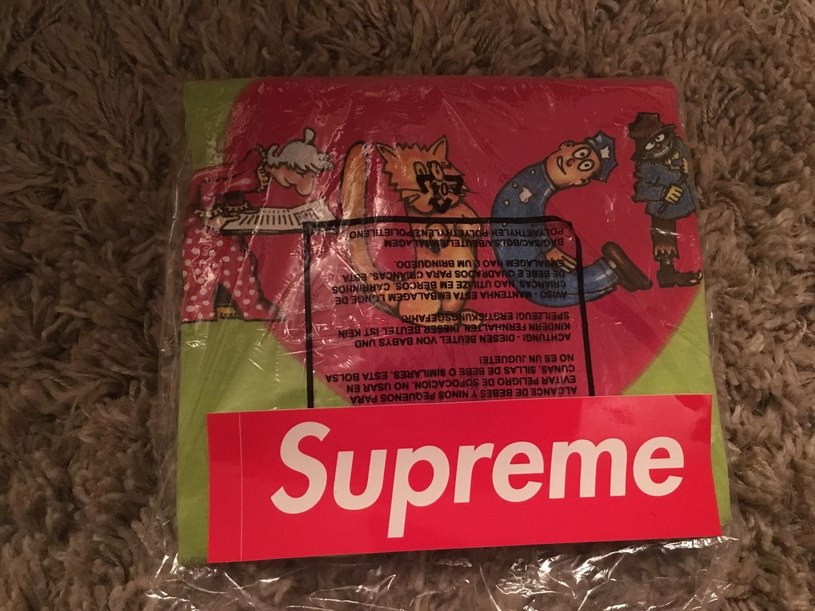 Tee shirt Supreme Heart LIME taille LARGE FW17 Bogo   ÉPUISÉ   TRÈS RARE !!!