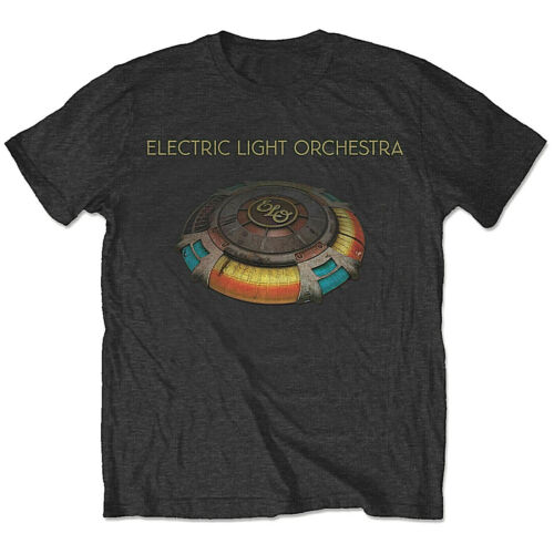 Official Electric Light Orchestra T Shirt Mr Blue Sky Black Mens Rock ELO New - Afbeelding 1 van 3