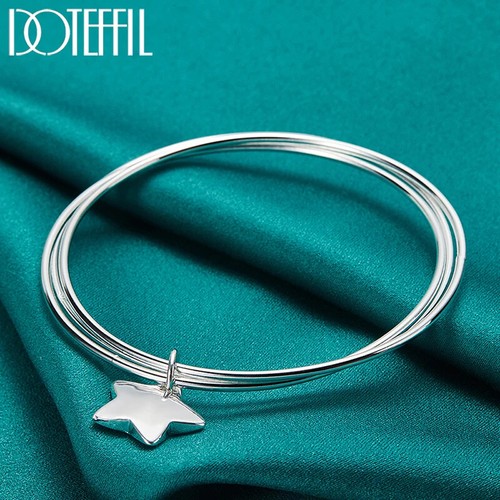 DOTEFFIL 925 Sterlingsilber dreikreisförmiger Sternarmreif Armband Damenschmuck - Bild 3 von 6