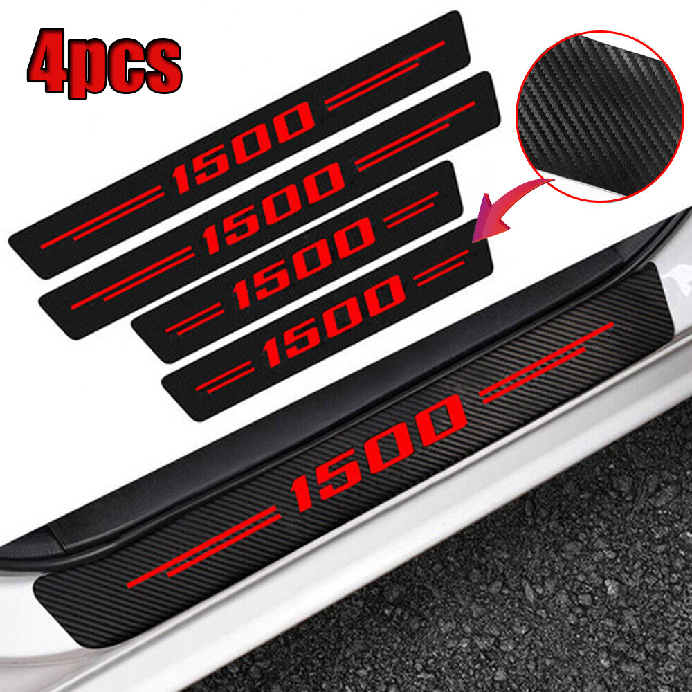 4PCS Red Truck Door Sill Protectors for GMC Yukon XL 1500