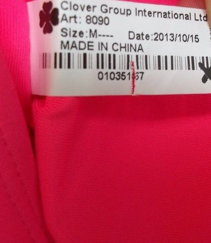 Bikini top donna gruppo quadrifoglio rosa medio imbottito con volant Urban Outfitters 1146D - Foto 3 di 3