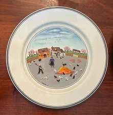 Vintage  Naif Salad Plate   Villeroy & Boch   8 1/4" Porcelain Luxembourg