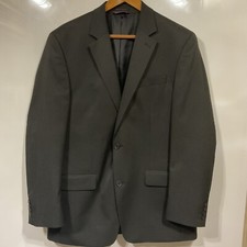 IZOD 42L Single Breast 2 Button Black Pinstripe Suit Coat