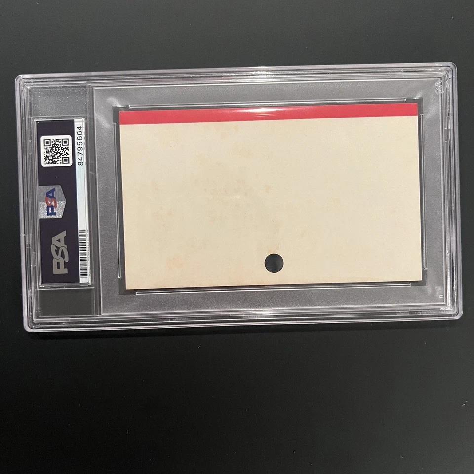 Jerry Lynch cartão de índice assinado 3x5 PSA lajeado classificação N perfeito estado 7 piratas vermelhos - Imagem 2 de 2