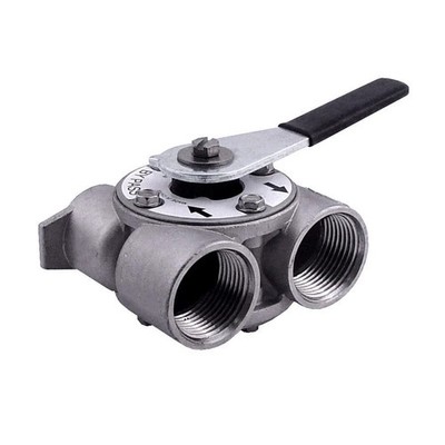 1'' Stainless Steel Bypass Valve for Fleck Control Heads 5600, 2510, 9100, 9000