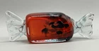 Vintage Heavy Murano Art Glass Hand Blown Large Wrapped Candy Paperweight 6"