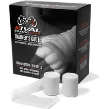 Rival Boxing Trainer's Gauze Box - 50 Rolls