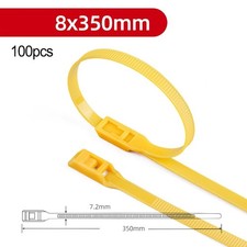 Fascette per cavi in nylon alta resistenza 100 pezzi 350 mm x 8 mm per uso duro