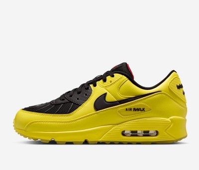 NIKE AIR MAX 90 HJ062-758 yellow men's shoes 2026 leather sneakers