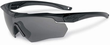 Gray Safety Glasses, Scratch-Resistant, Wraparound Black, One Size