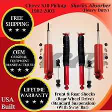 Kyb Oem Front Rear Shocks W Sway Bar For 1982-2003 Chevy S10 Pickup 2wd Hd