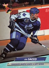 Joe Sacco 1992-93 Fleer Ultra #215 Toronto Maple Leafs Left Wing Hockey Card