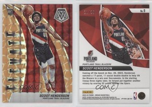 2023-24 Mosaic Elevate Fluorescent Orange Prizm /25 Scoot Henderson #9 Rookie RC
