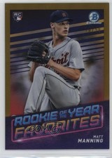 2022 Bowman Rookie of the Year Favorites Gold Refractor 10/50 Matt Manning 00em