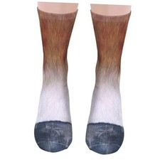 Funny Socks for Men Women Teens-Fun Animal Paws 3D Socks Novelty E-horse-01