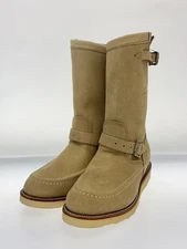 CHIPPEWA Boots 1901M02 Engineer Boots Vibram Sole Seude Beige Size US 8E