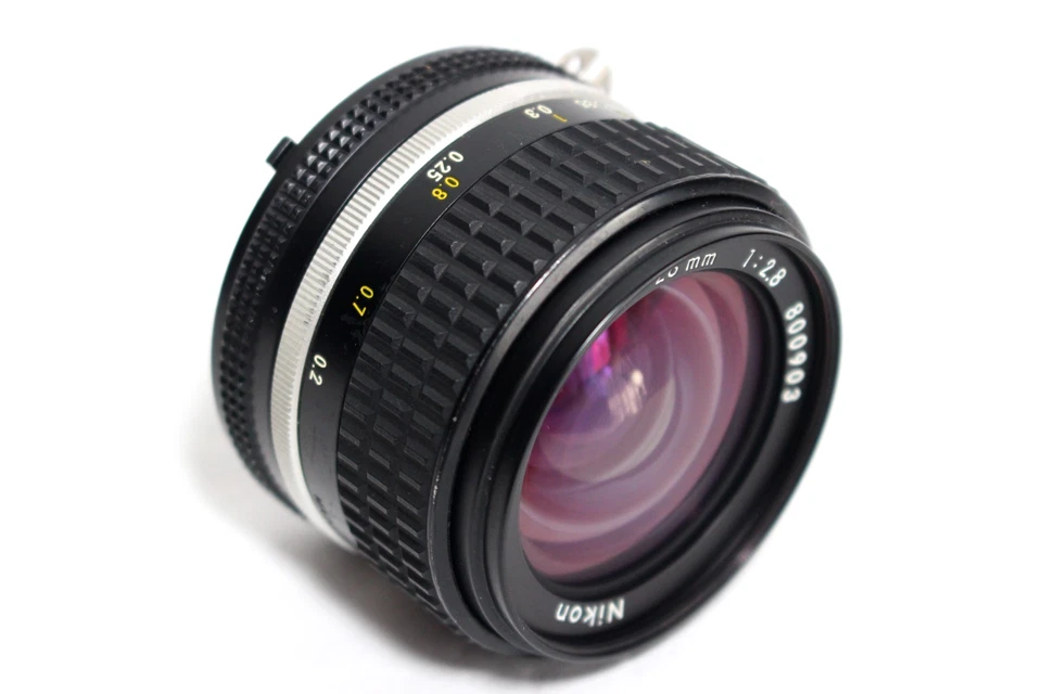 Probado [CASI COMO NUEVO con tapas] Lente Nikon Ai-s Ais Nikkor 28 mm F2,8 MF de Japón Foto 4 de 4