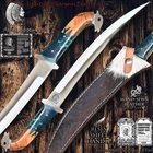 Ashen Edge Handmade Full Tang Knife AUS-10 Steel Resin Hiking Best Selling