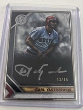2023 Topps Museum Carl Yastrzemski Silver Framed Auto Red Sox #13/15 READ
