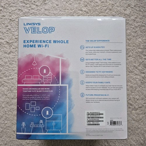 NEW Linksys Velop Tri-Band AC4400 Whole Home WiFi Mesh System - 2-Pack 4000 sq - Picture 3 of 5