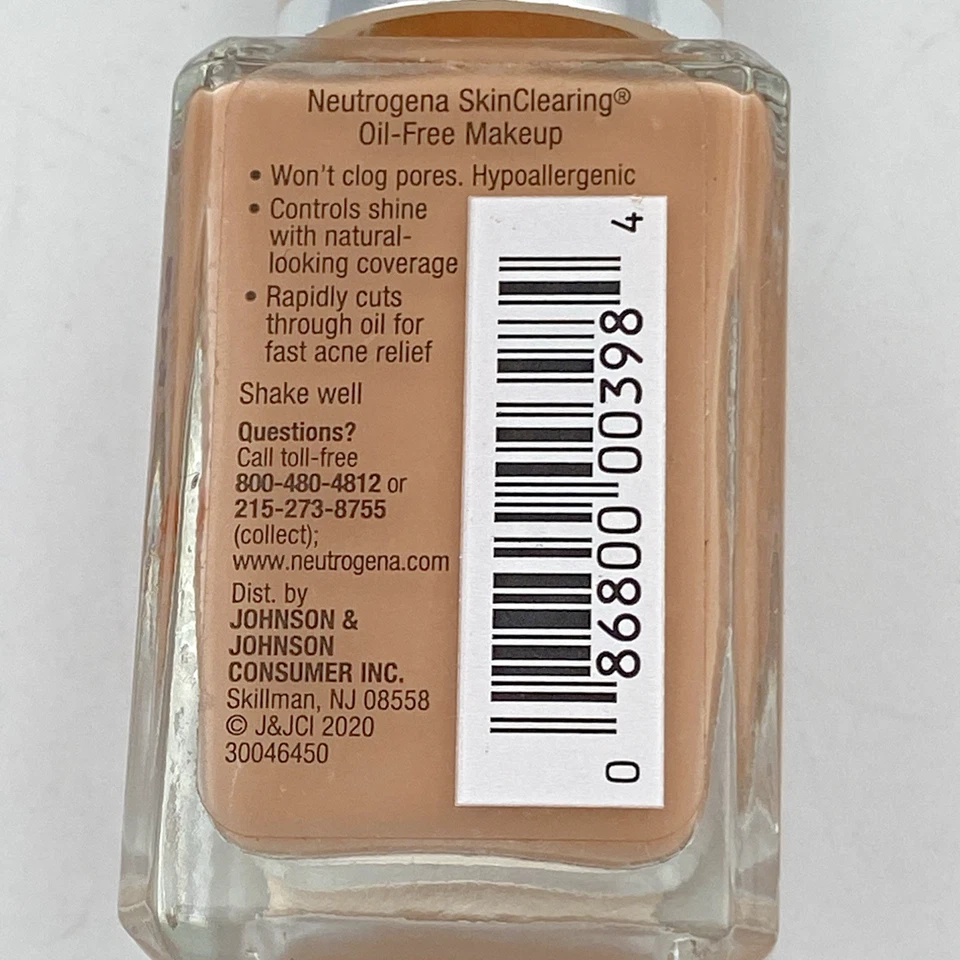 Neutrogena SkinClearing Oil-Free Makeup #50 Soft Beige Blemish Treatment - Image 3 of 4
