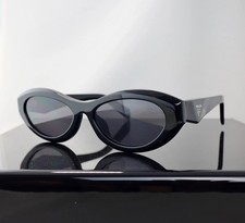 Prada PR26ZS Black / Gray Lens Oval Sunglasses 100 UV