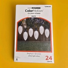 Gemmy LED Lightshow Color Motion C9 Light String White 24 Ct Christmas Lights