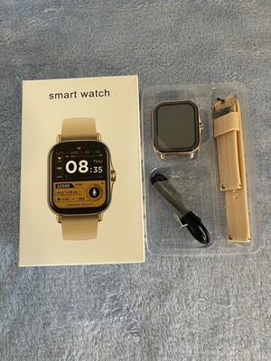 Smart Watch (Unbranded), Tan Band, Rose Gold Colord Watch