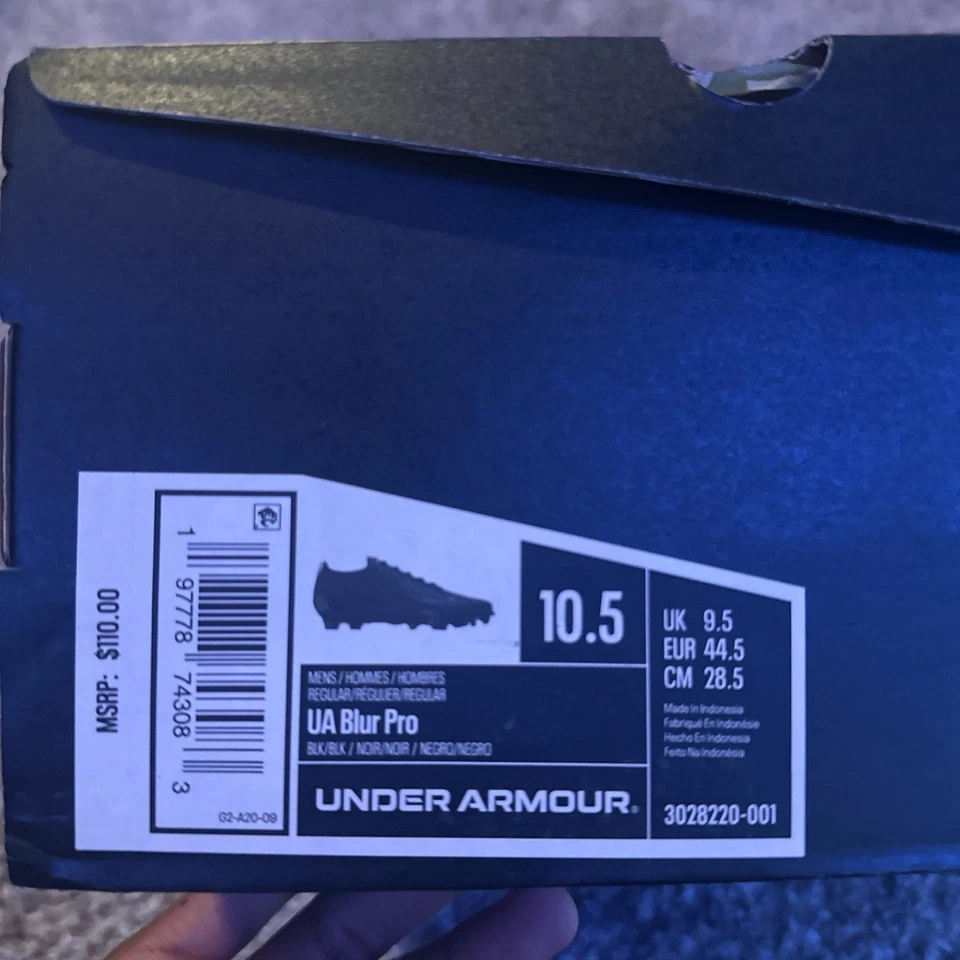 Botines de fútbol profesional Under Armour Blur para hombre talla 10,5 Foto 4 de 4