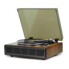 Vinyl Record Player with Bluetooth Input and Output, 3  Speed Turntable with B...