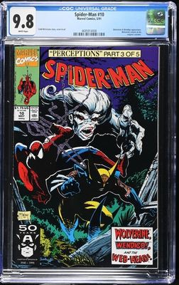 #ad SPIDER MAN #10 CGC 9.8 TODD MCFARLANE COVER $500.00