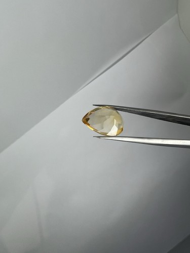 CITRINO NATURALE 3,94CT taglio GOCCIA 10x15mm PIETRA PREZIOSA - Imagen 5 de 5