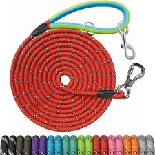 Heavy Duty Climbing Rope Dog Training Lead Reflective Swivel Camping for Dogs