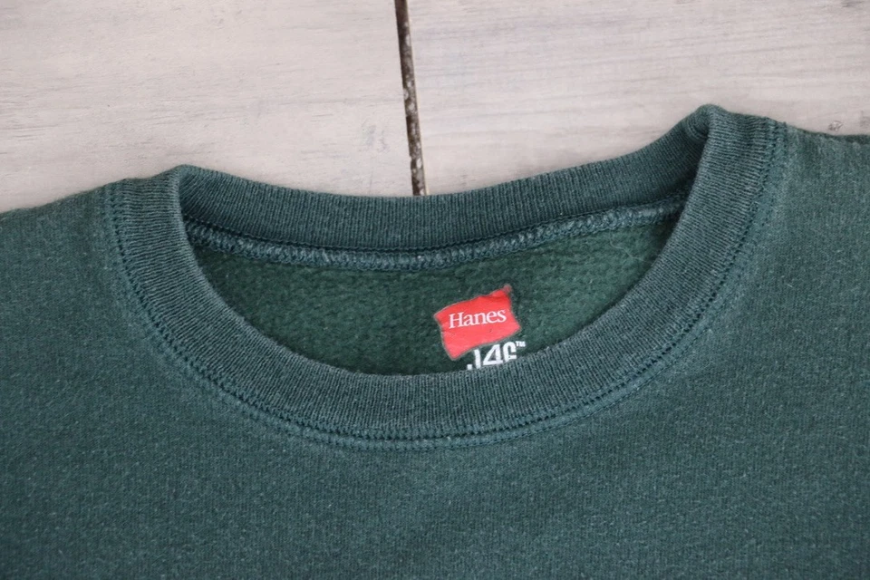 Sudadera DE COLECCIÓN Hanes Jóvenes Niños Talla Grande 12/14 Raglán Cuello Redondo Verde Oscuro Foto 2 de 4