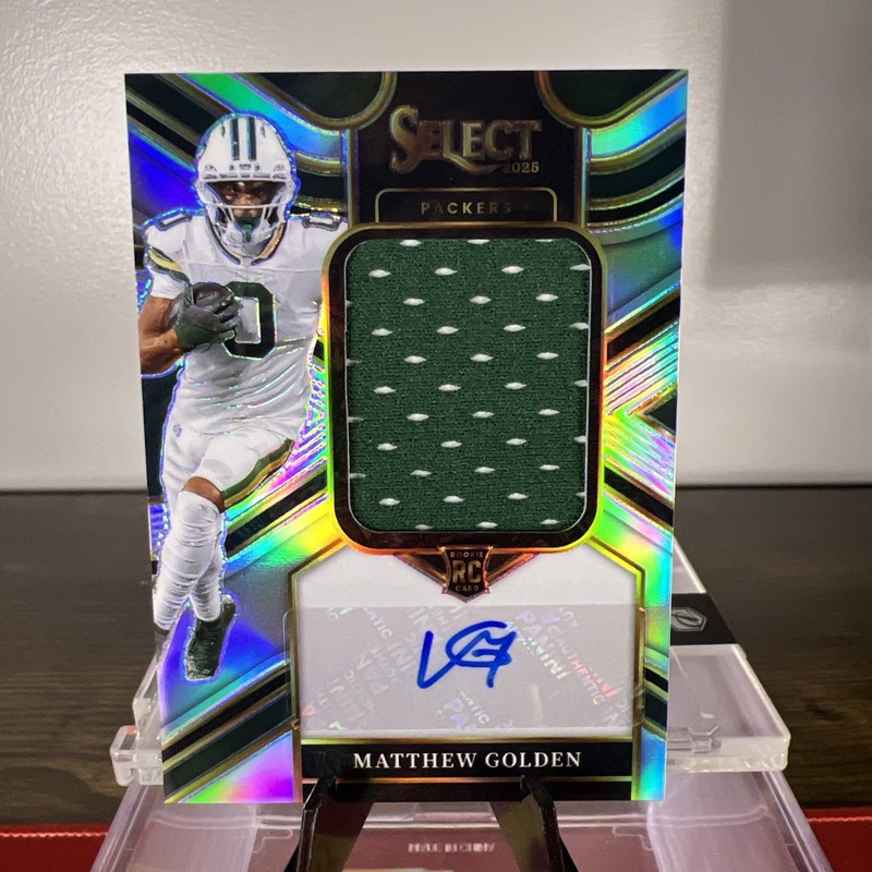 2025 Panini Select Matthew Golden Rookie Silver Prizm /249 Patch AUTO RPA RC