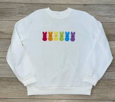 NWOT - Easter Bunny White Sweatshirt; Medium
