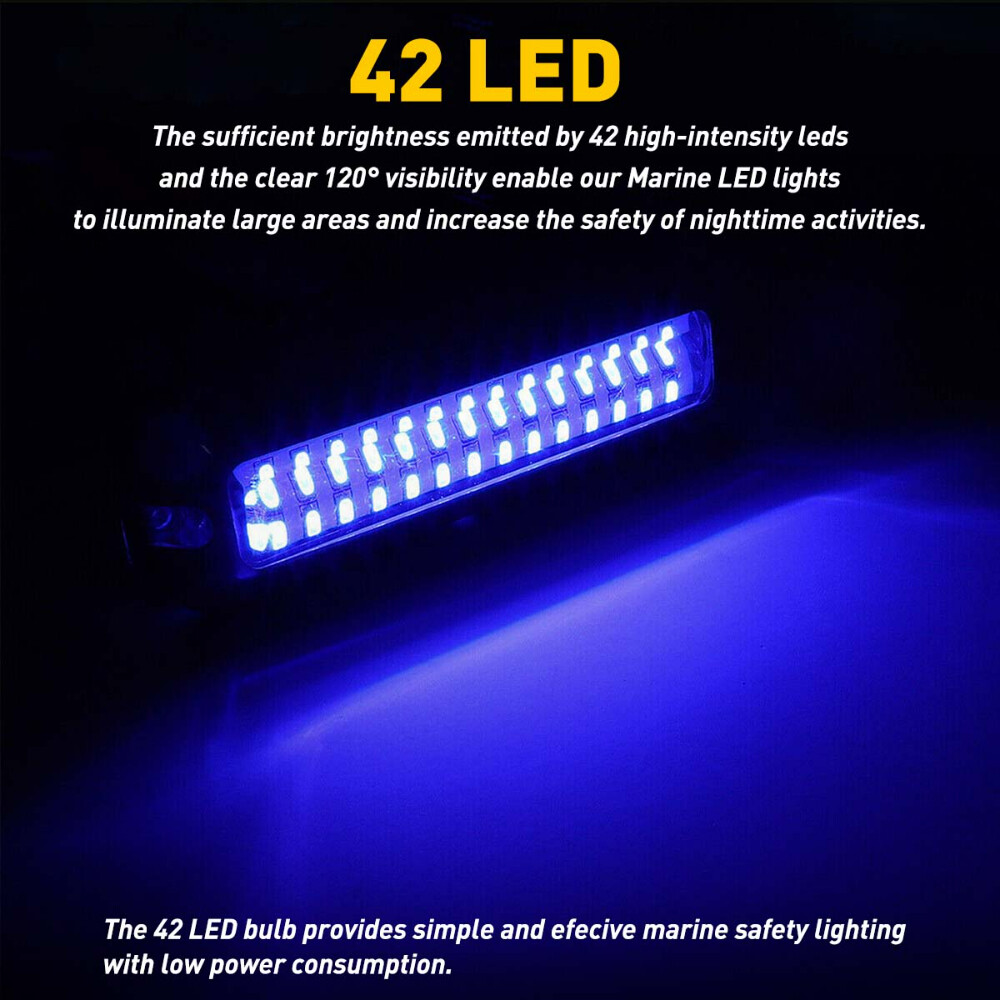 2x42LED Marine Boat Deck Courtesy Lights Stern Transom Light