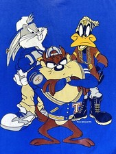 1993 Vintage Warner Bros Looney Tunes Genius Double Sided T-Shirt Taz Large