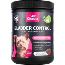 Dog UTI Treatment Chews 180 Bladder Control Cranberry Chews Cranberry