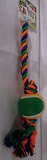 Rope and Ball Dog Toy Two Knot Rope Tug with Ball TF