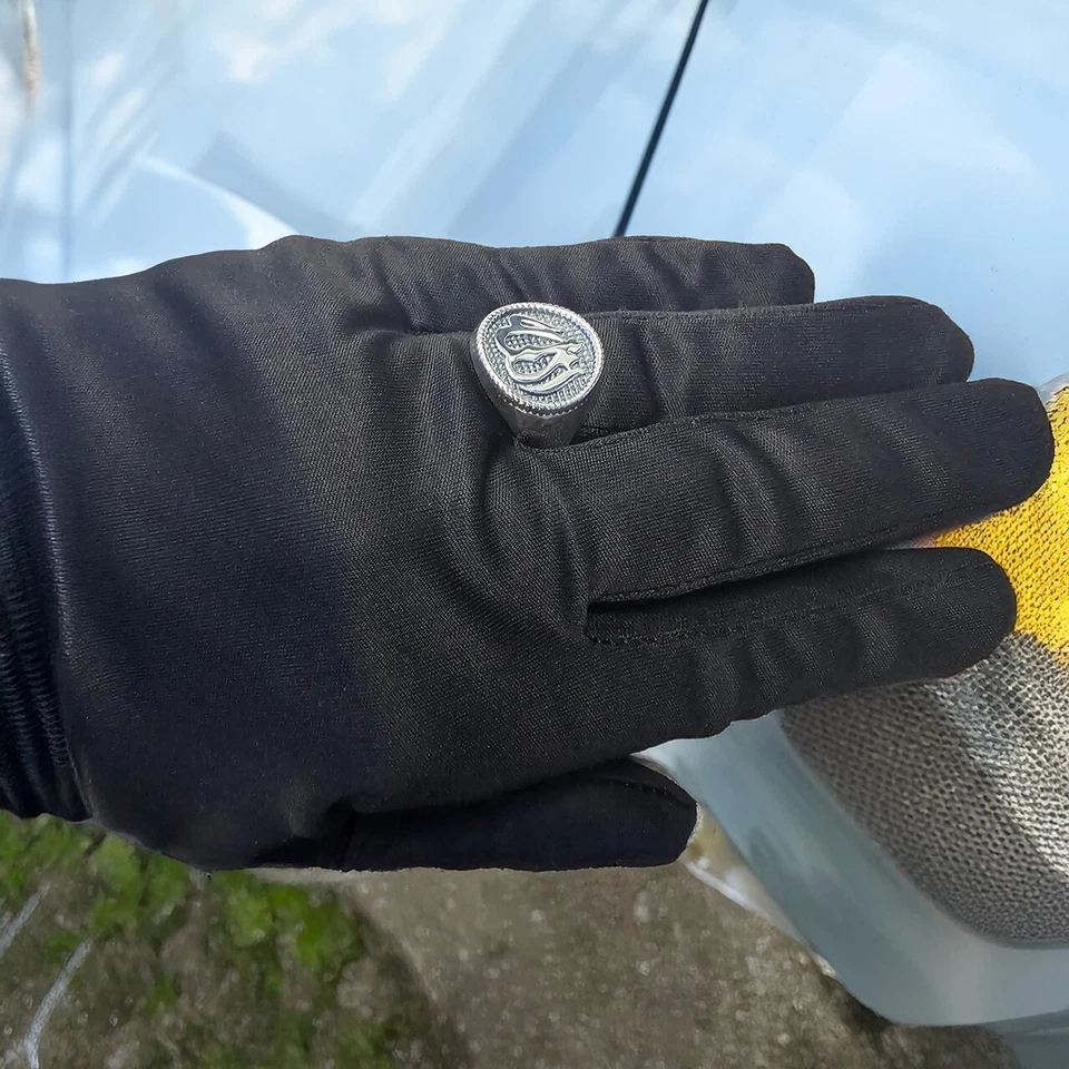 Oxidized Sterling Silver Round Allah Signet Ring Islamic Muslim Jewelry for Men - Image 4 of 4