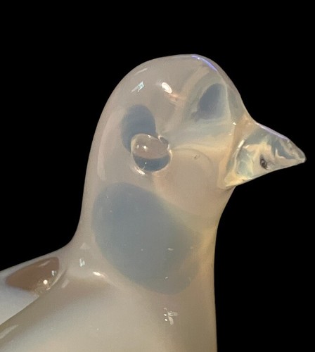 OPALINE GLASS BIRD DOVE FIGURINE MURANO? SEE DESCRIPTION! - Picture 6 of 8